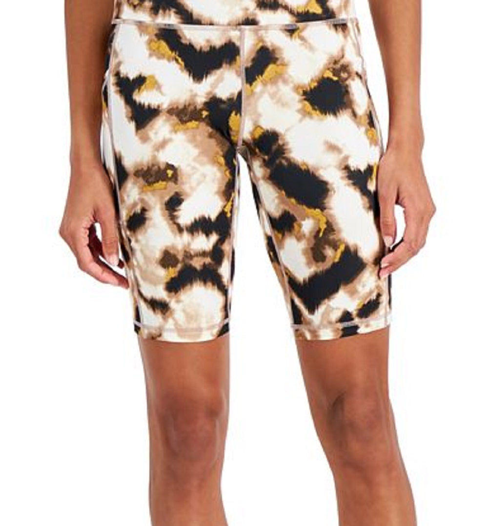 ID Ideology Women's Blur Biker Shorts Brown Size Small