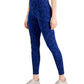 ID Ideology Women's Compression Floral Print Pocket Leggings Blue Size X-Small