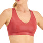 ID Ideology Women's Metallic Strappy Bra Red Size X-Large