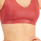 ID Ideology Women's Metallic Strappy Bra Red Size X-Large