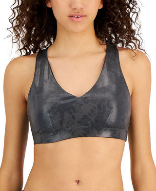 ID Ideology Women's Spiral Strappy Back Low Impact Sports Bra Black Size X-Small