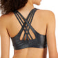 ID Ideology Women's Spiral Strappy Back Low Impact Sports Bra Black Size X-Small