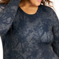 Ideology Women's Plus Tie Dye Long Sleeve T-Shirt Black Size 1X