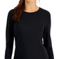 ID Ideology Women's Fitted Long Sleeve T-Shirt Black Size XX-Large