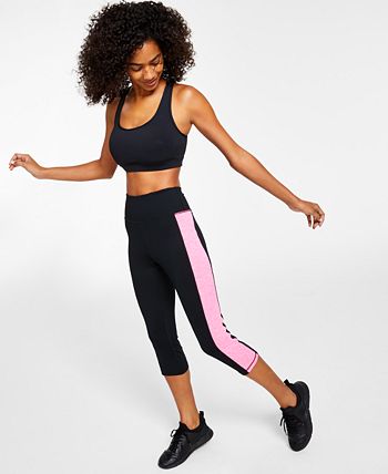 ID Ideology Women's Colorblocked Cropped Leggings Black Size X-Small
