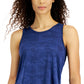 ID Ideology Women's Jacquard Camo Tank Top Blue Size Small