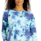 ID Ideology Women's Shades Tie Dyed Top Blue Size Large