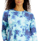 ID Ideology Women's Shades Tie Dyed Top Blue Size X-Large
