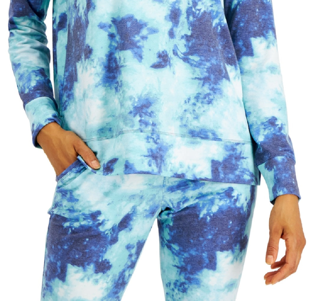 ID Ideology Women's Shades Tie Dyed Top Blue Size X-Large