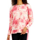 ID Ideology Women's Shades Tie Dyed Top Pink Size Large