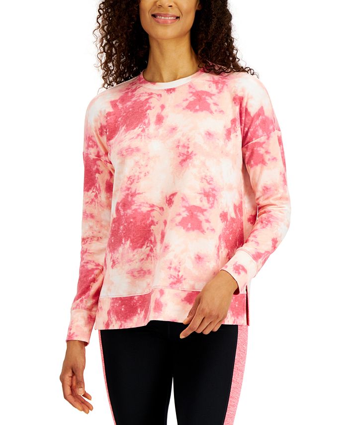 ID Ideology Women's Shades Tie Dyed Top Pink Size Large