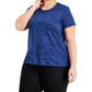 ID Ideology Women's Camo Print Jacquard Moisture Wicking T-Shirt Blue Size 4X