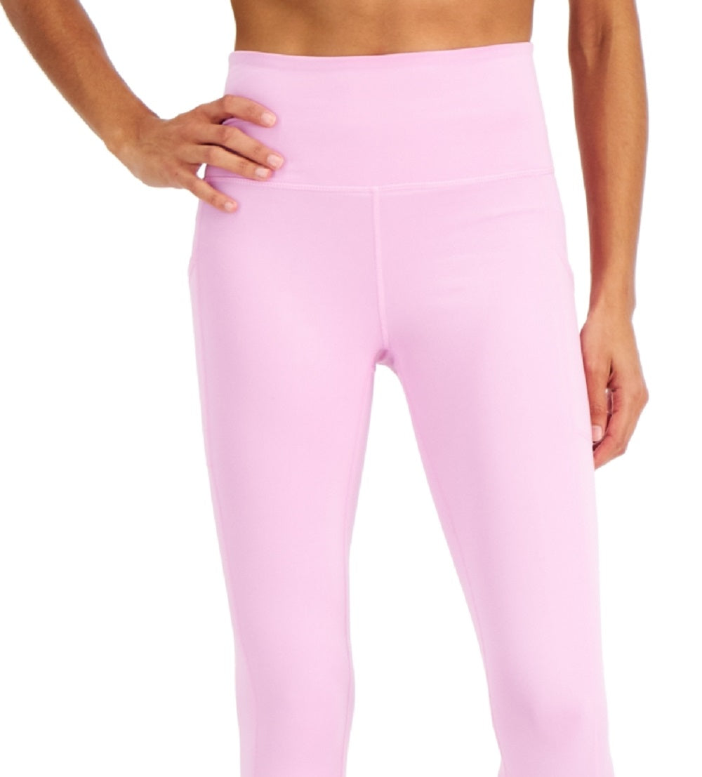 ID Ideology Women's High Rise Side Pocket Cropped Leggings Purple Size Medium