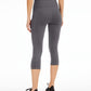Id Ideology Women's Compression High Rise Side Pocket Cropped Leggings Purple Size Large