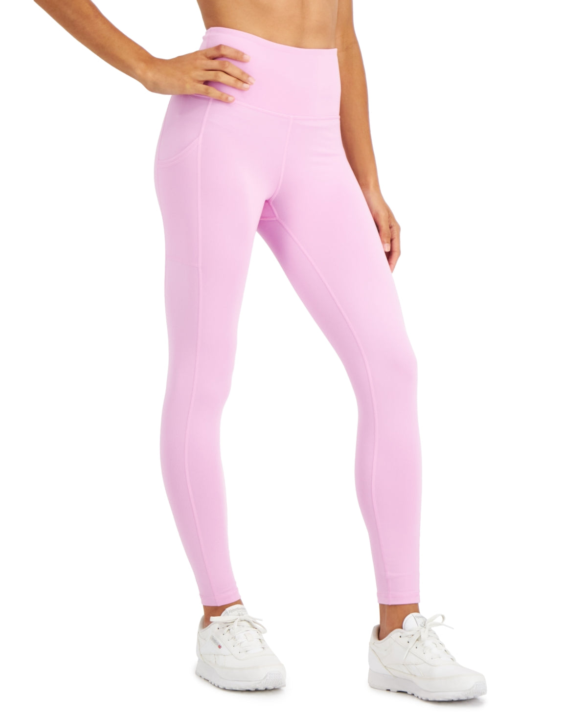 ID Ideology Women's High Waist Side Pocket Leggings Purple Size Large