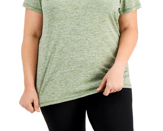 ID Ideology Women's Rapidry V Neck Performance T Shirt Green Size 1X