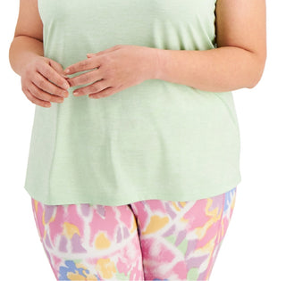 ID Ideology Women's Keyhole Back Tank Top Green Size 2X