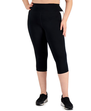 ID Ideology Women's Colorblocked Capri Leggings Black Size 3X