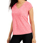 ID Ideology Women's Essentials Rapidry Heathered Performance T-Shirt Pink Size X-Small