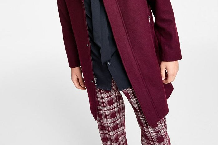 INC International Concepts Men's Kylo Topcoat Red Size Medium