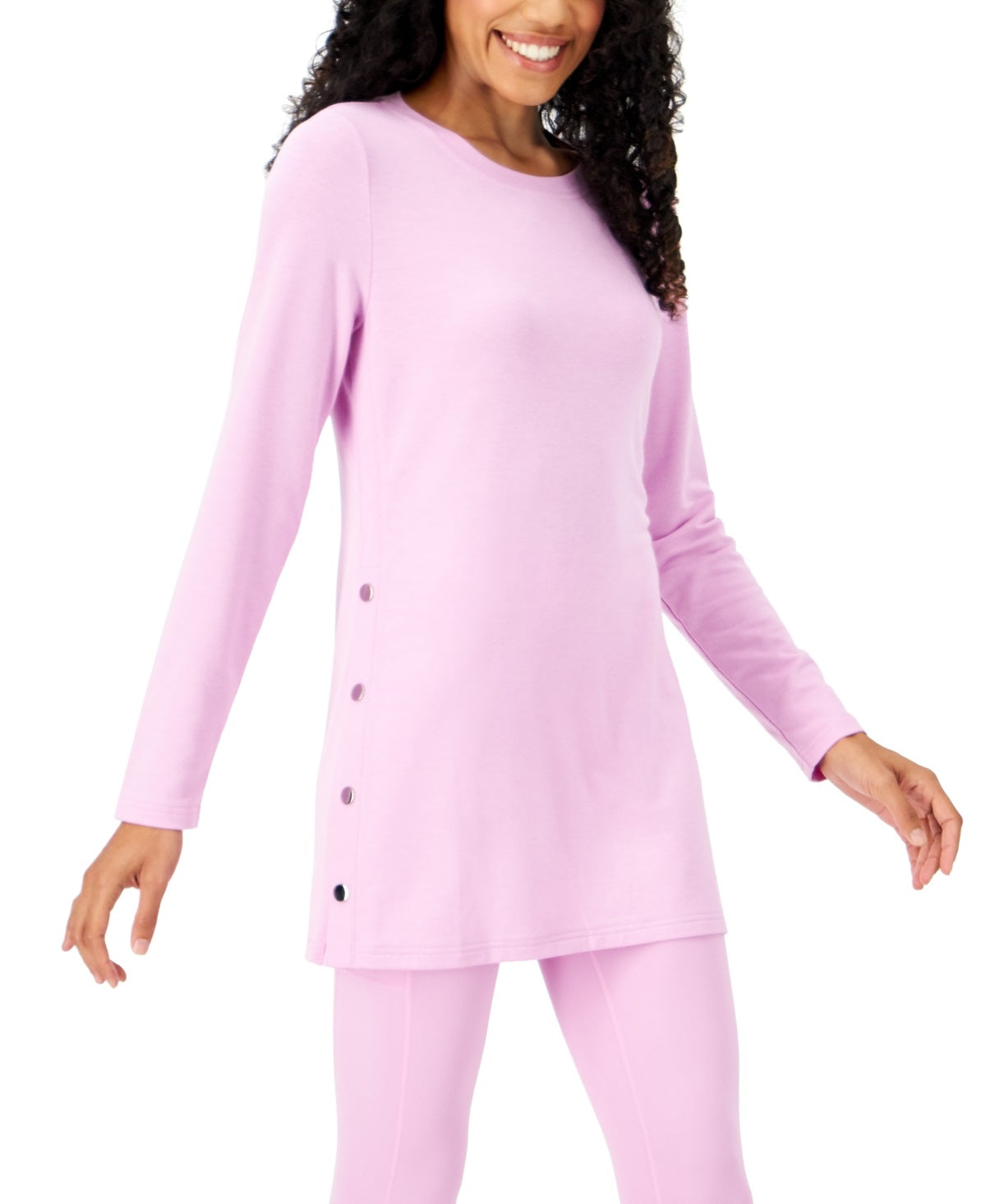 ID Ideology Women's Side Snap Tunic Purple Size Large