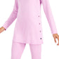 ID Ideology Women's Side Snap Tunic Purple Size X-Large