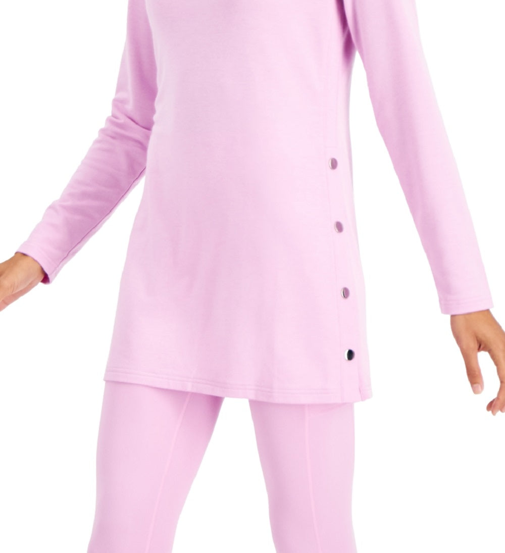 ID Ideology Women's Side Snap Tunic Purple Size X-Large