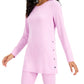 ID Ideology Women's Side Snap Tunic Purple Size X-Large