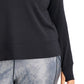 ID Ideology Women's Quarter Zip Sweatshirt Black Size 3X