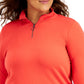 ID Ideology Women's Quarter Zip Sweatshirt Red Size 1X