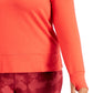 ID Ideology Women's Quarter Zip Sweatshirt Red Size 3X