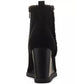 Sun + Stone Women's Camillia Wedge Booties Black Size 7M