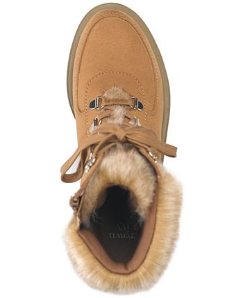 Sun + Stone Women's Orlaa Cold Weather Lug Sole Boots Brown Size 6.5 M