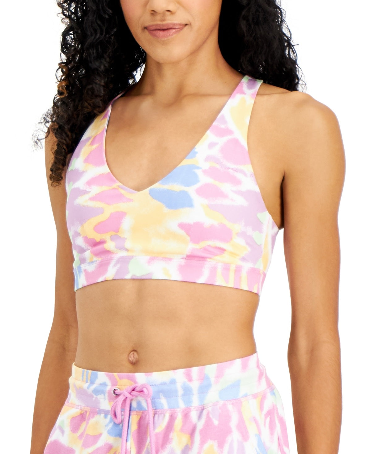 ID Ideology Women's Strappy Low Impact Sports Bra Blue Size Large