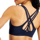ID Ideology Women's Strappy Low Impact Sports Bra Blue Size Medium