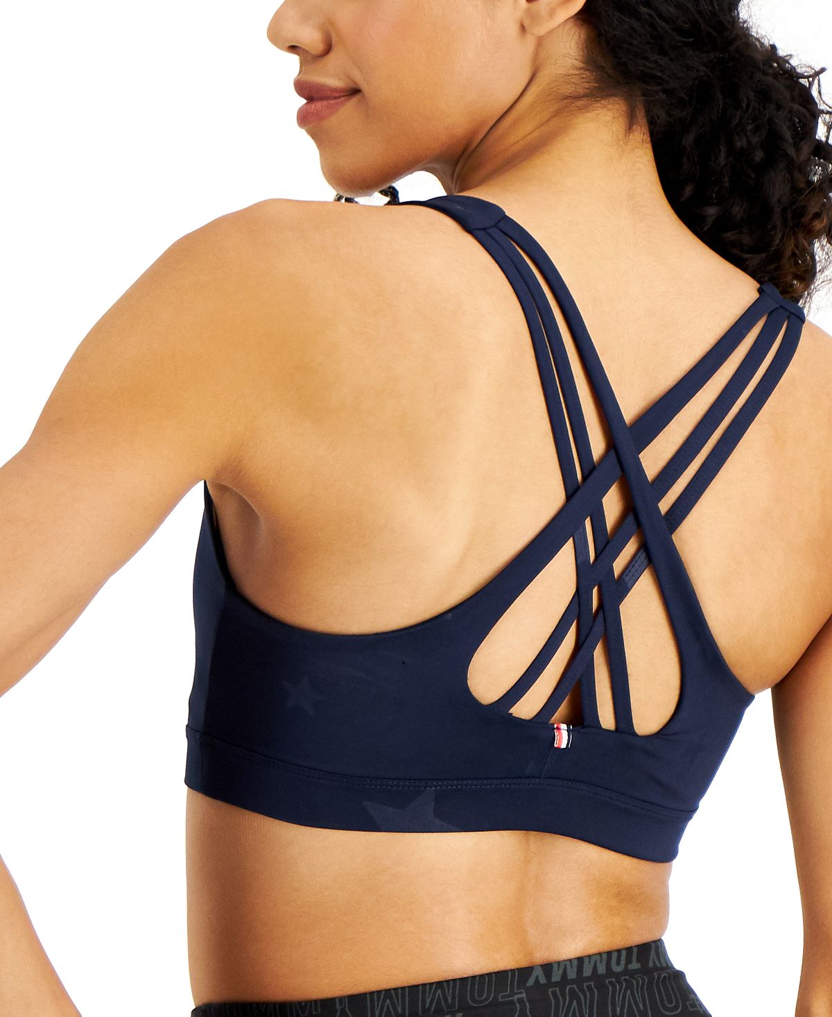 ID Ideology Women's Strappy Low Impact Sports Bra Blue Size Medium