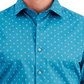 Bar III Men's Slim Fit Cotton Long Sleeve Stretch Shirt Blue Size X-Large