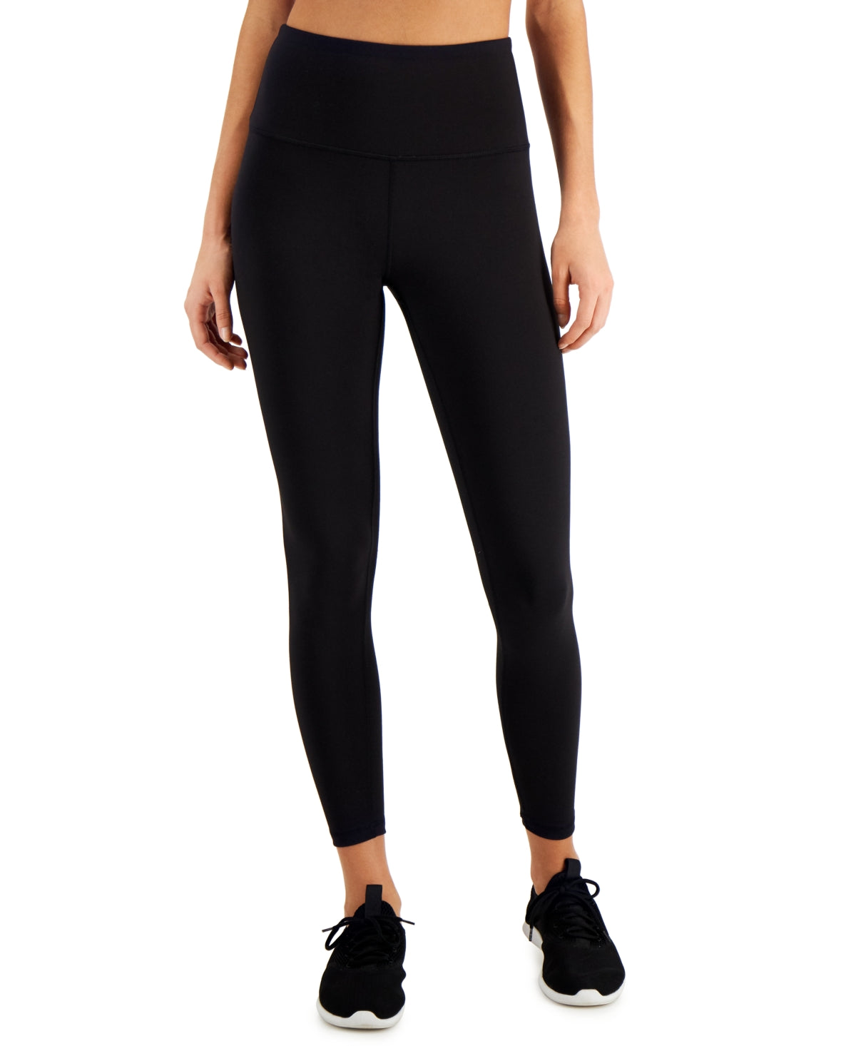 ID Ideology Women's Compression Back Zip 7/8 Leggings Black Size Small