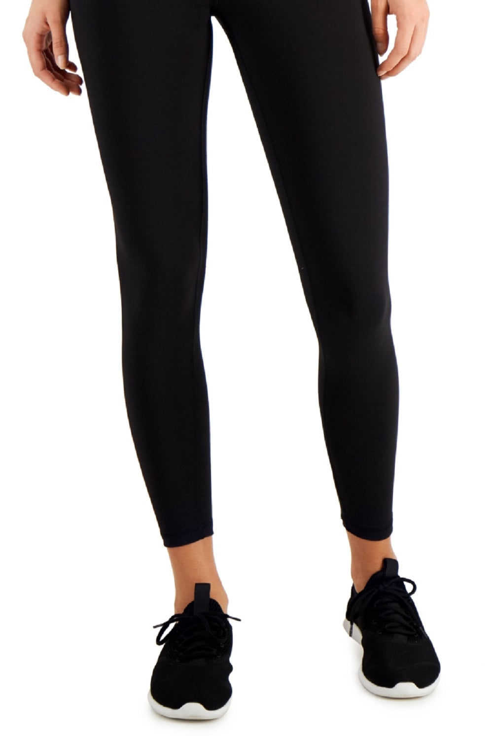 ID Ideology Women's Compression Back Zip 7/8 Leggings Black Size Small