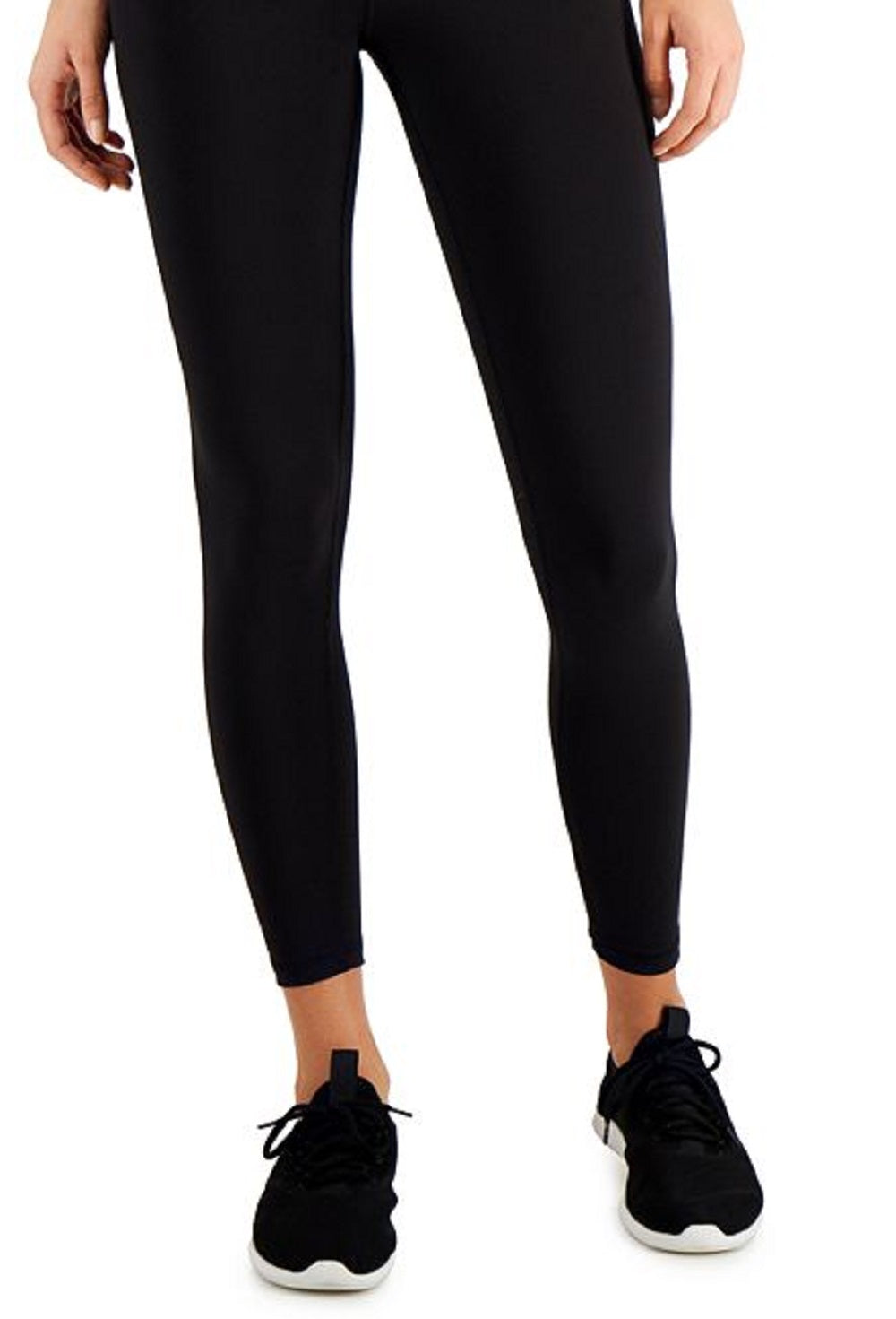 ID Ideology Women's Compression Back Zip 7/8 Leggings Black Size Medium