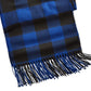 Club Room Men's Buffalo Check Scarf Blue Size Regular