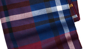 Club Room Men's Plaid Scarf Blue  Size Regular