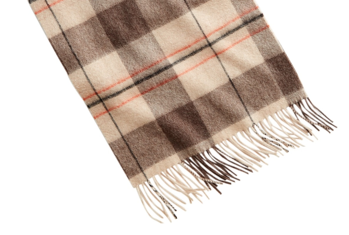 Club Room Men's Plaid Cashmere Scarf Beige Size Regular