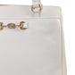 Giani Bernini Women's Horse Bit Leather Satchel White Regular