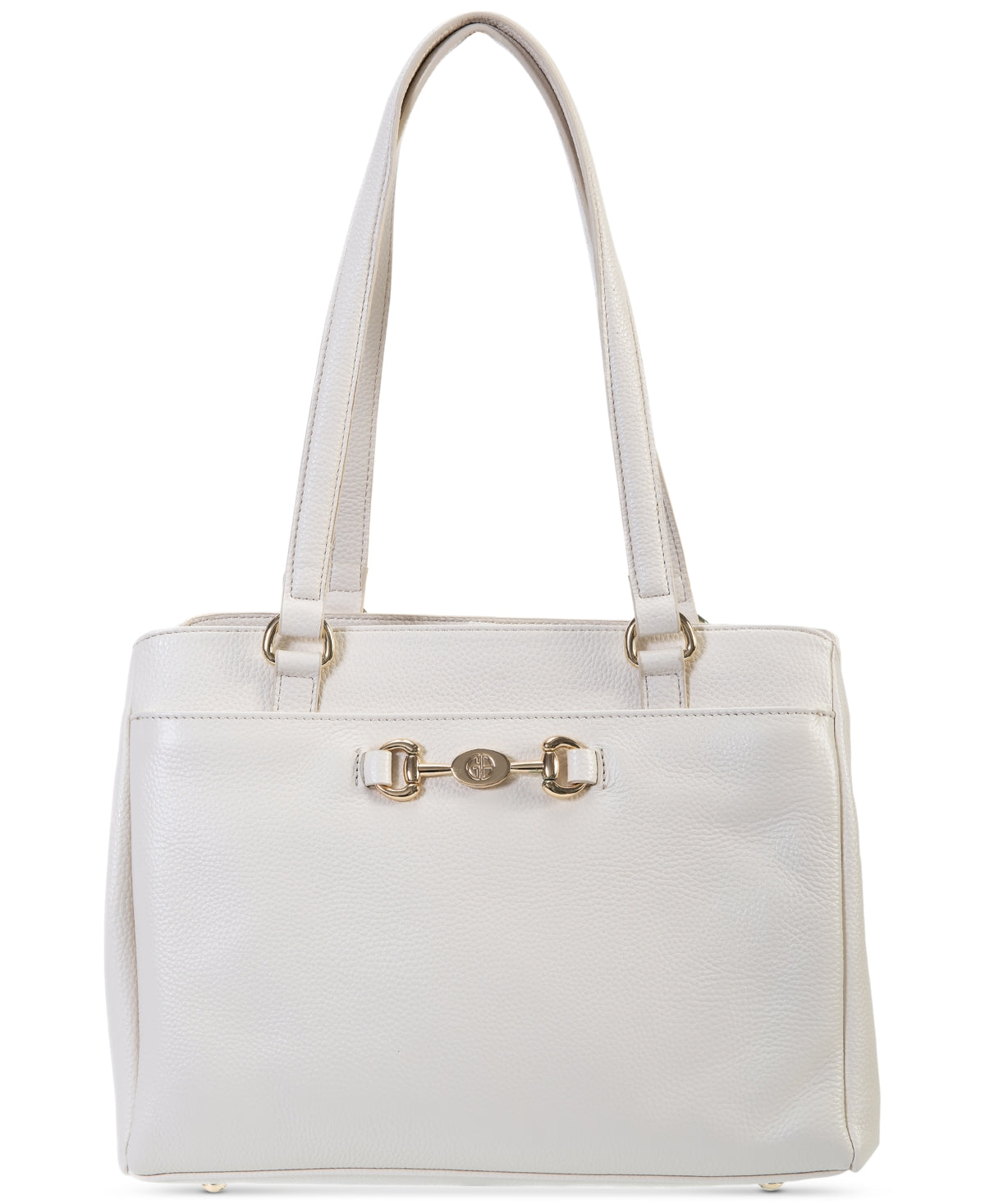 Giani Bernini Women's Horse Bit Leather Satchel White Regular