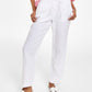 Charter Club Women's Linen Drawstring Pants White Size XX-Large