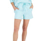 ID Ideology Women's Drawstring Fleece Shorts Blue Size Large