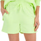 ID Ideology Women's Drawstring Fleece Shorts Green