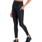 ID Ideology Women's Contrast Trim 7/8 Leggings Black Size Large