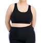 ID Ideology Women's Sweat Set Sports Bra Black Size 2X